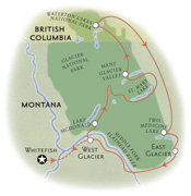 Glacier Montana Map